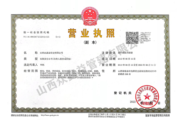 營業執照（副本）